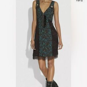 NWT Coach Womens Dress 0 Viper Room Retro Floral Slip Floral Lace Pockets $595